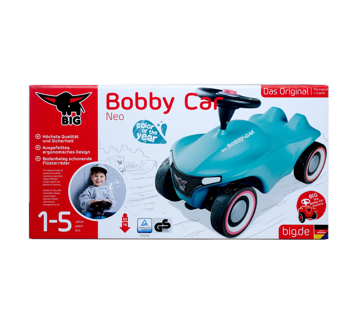 BIG Bobby Car Neo Mėlynas Paspiriamas Automobilis Vaikams 1-5 m.