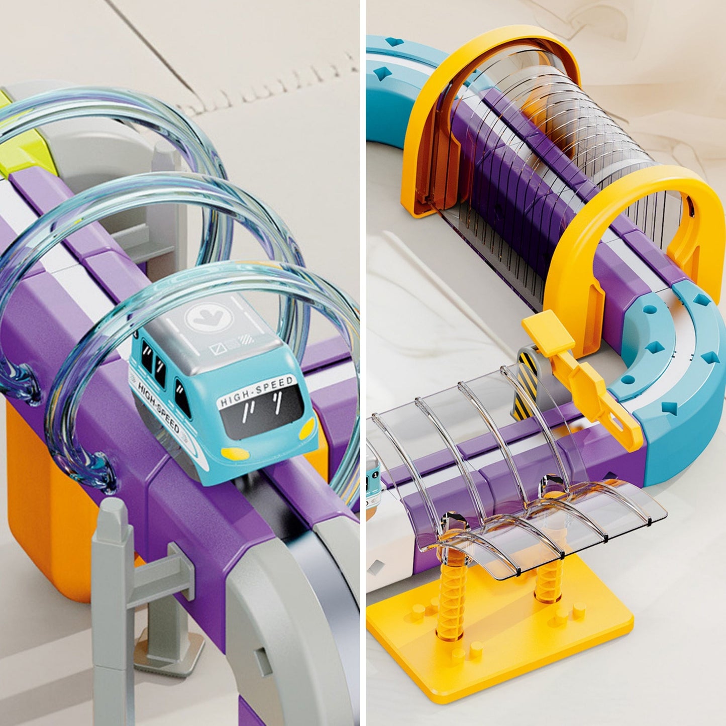 WOOPIE Magnetinė Traukinio Trasa Konstruktorius STEM 126 vnt.