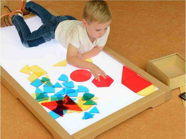 MASTERKIDZ Skaidrių geometrinių figūrų rinkinys spalvoms ir formoms pažinti