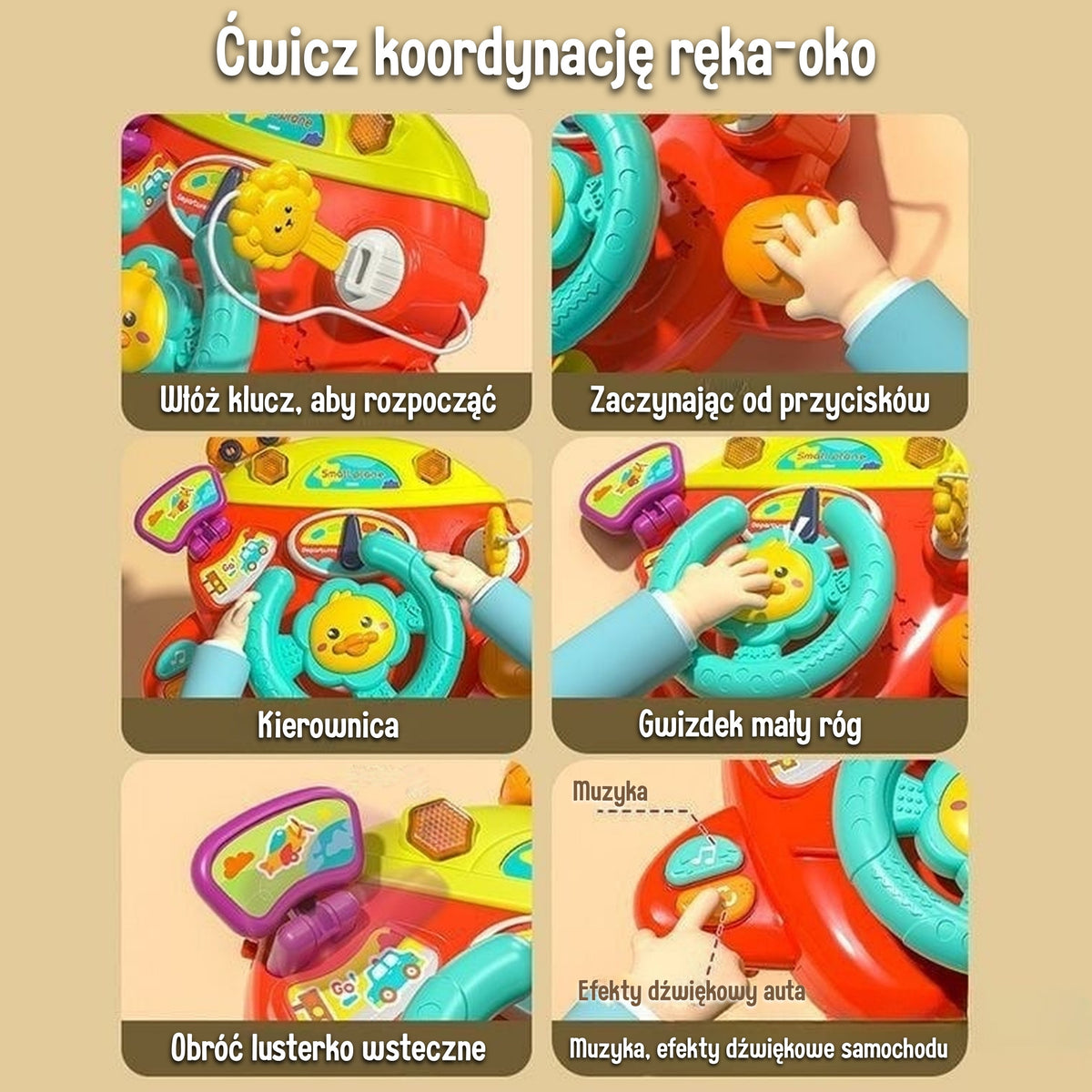 WOOPIE BABY Interaktyvus lėktuvo vairas su efektais 18m+