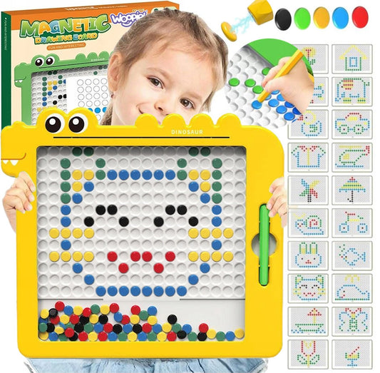 WOOPIE MagPad Magnetinė Lenta Dinozauras Montessori 110 sagutės