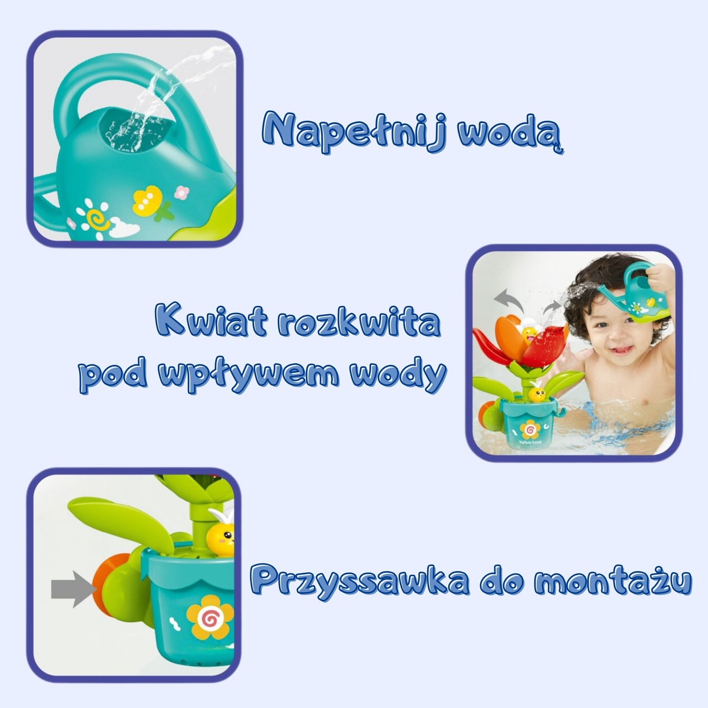 WOOPIE BABY Žydinti Gėlė vonios žaislas su laistytuvu