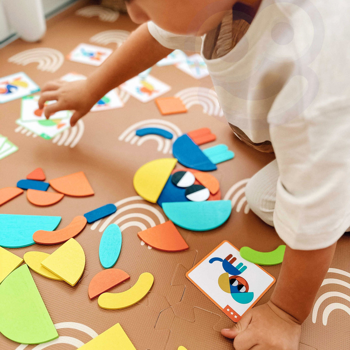 WOOPIE GREEN Medinė Montessori Dėlionė 55 Detalės FSC