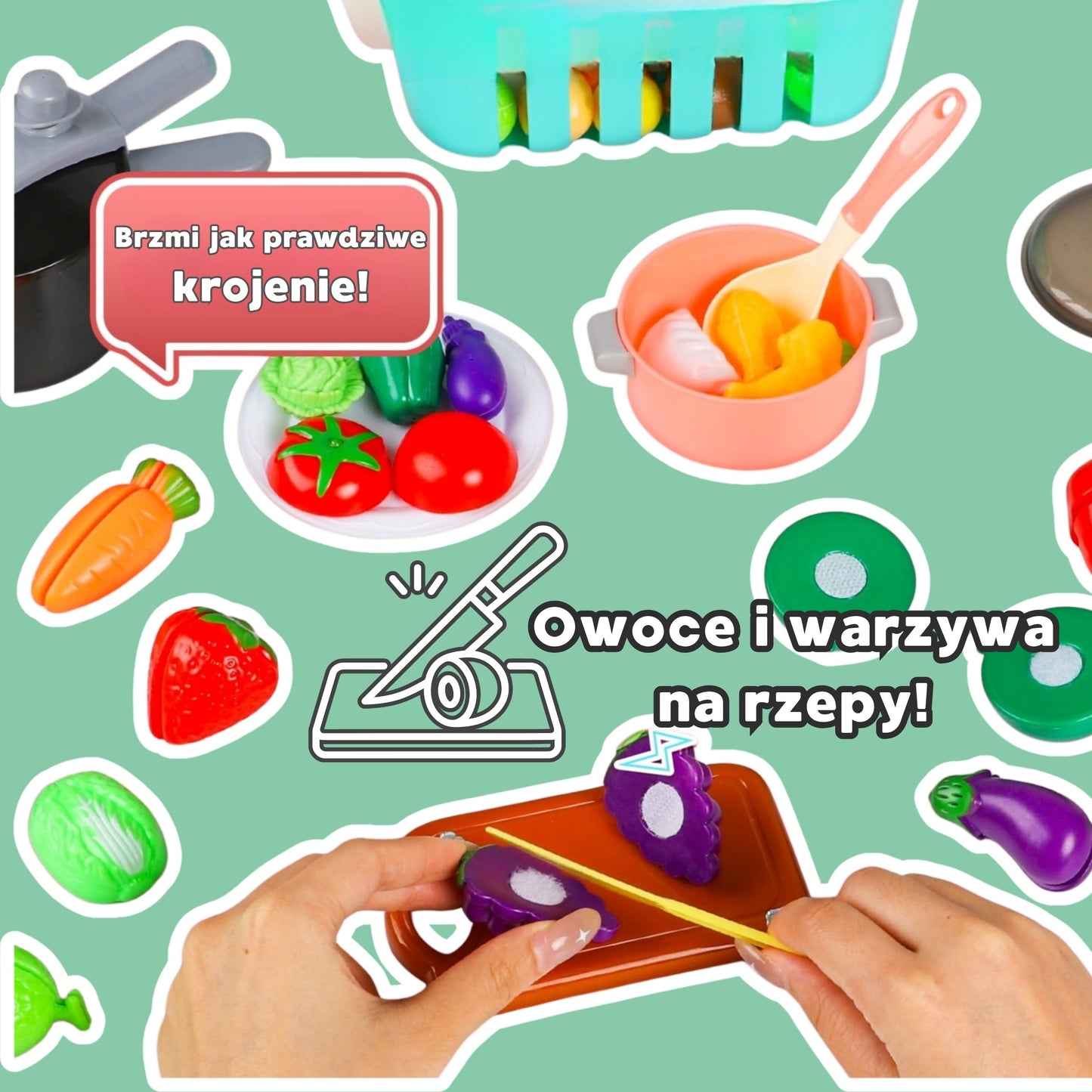 WOOPIE Žaislinė Virtuvėlė su Priedais 108 el. Žalia