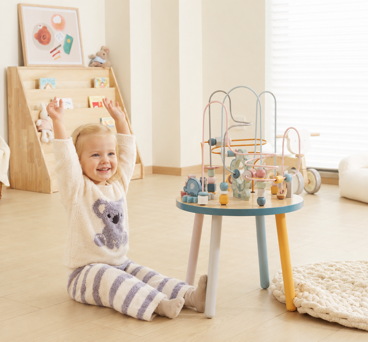 VIGA PolarB medinis edukacinis Montessori aktyvumo stalelis