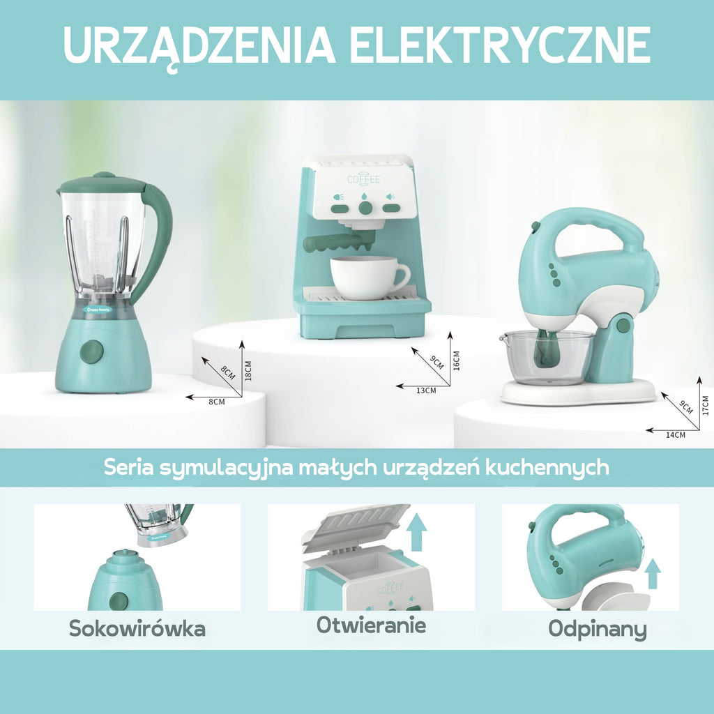 WOOPIE Virtuvės Prietaisų Rinkinys 3-in-1: Kavos Aparatas, Mikseris, Trintuvas