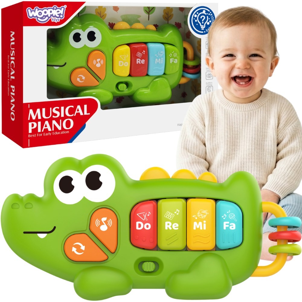 WOOPIE BABY Interaktyvus Pianinas Krokodilas su Muzika, 18m+