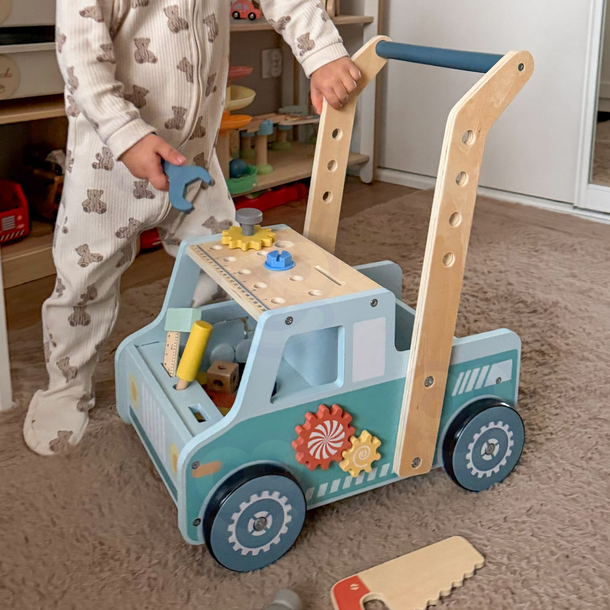 TOOKY TOY Medinis Vaikštynė-Dirbtuvėlės su Įrankiais 46 vnt.