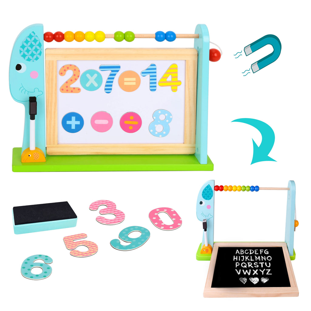TOOKY TOY Didelė medinė dvipusė lenta, magnetinė ir kreidinė – pagrindinis vaizdas