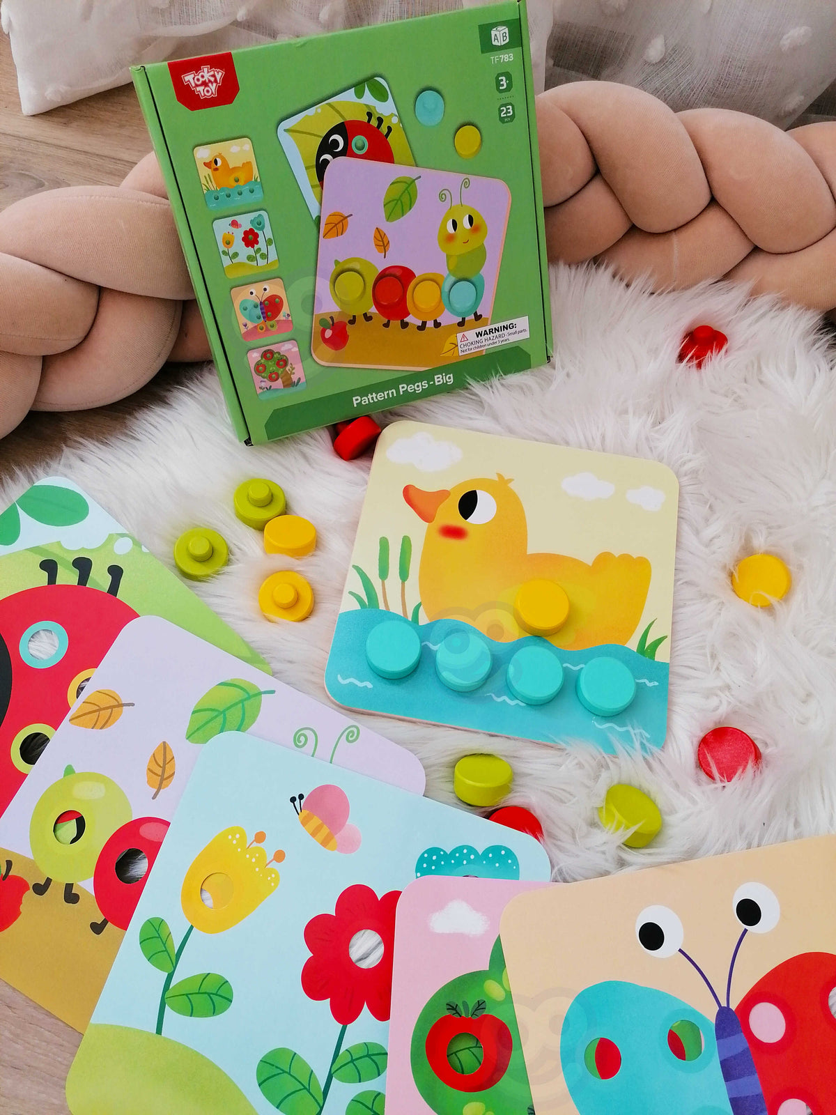 TOOKY TOY sagų mozaika vaikams su lentelėmis, formos ir spalvos