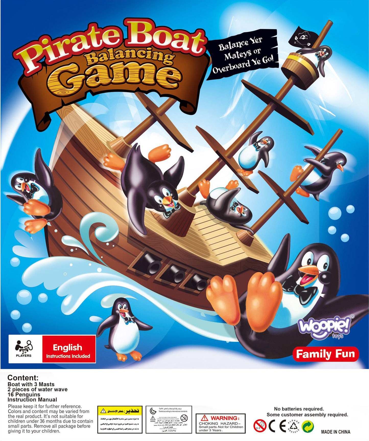WOOPIE Piratų Laivas su Pingvinais Arkadinis Balanso Žaidimas