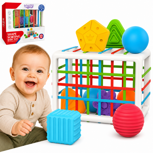 WOOPIE BABY Lankstus Sensorinis Kubas Rūšiuoklė, Spalvotos Formos 13 d.