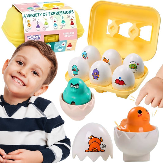 WOOPIE Montessori Rūšiuoklis Kiaušiniai su Viščiukais 6 vnt.
