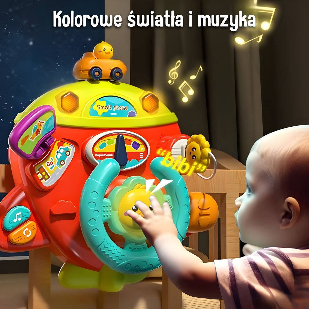 WOOPIE BABY Interaktyvus lėktuvo vairas su efektais 18m+