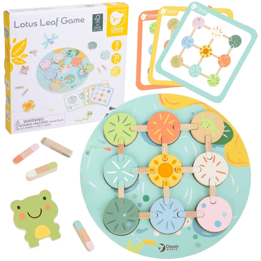 CLASSIC WORLD Sensorinis žaidimas Lotoso lapas: formų ir spalvų derinimas – pagrindinis vaizdas