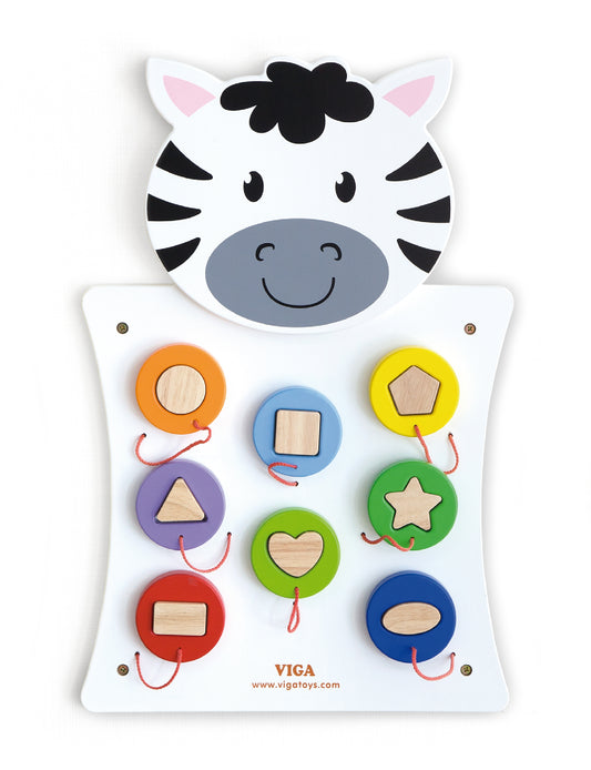 VIGA medinė manipuliacinė (lavinamoji) lenta Zebras, FSC, Montessori – pagrindinis vaizdas