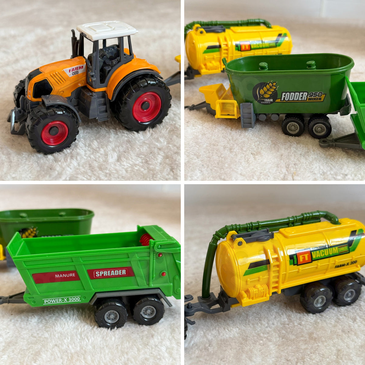 WOOPIE mini ūkininko traktorių su priekabomis rinkinys