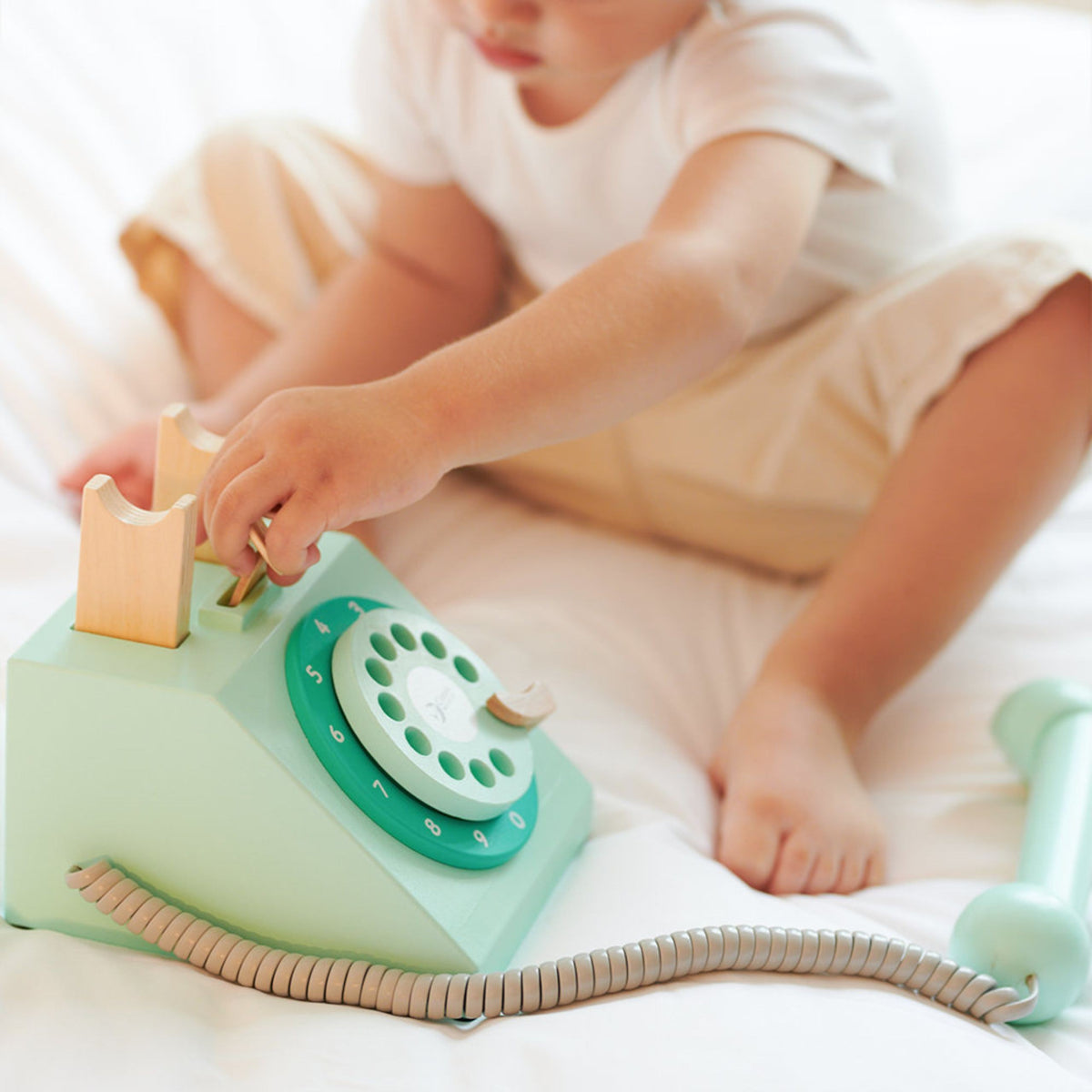 CLASSIC WORLD Medinis Telefono Aparatas Vaikams Vintažinis Stilius