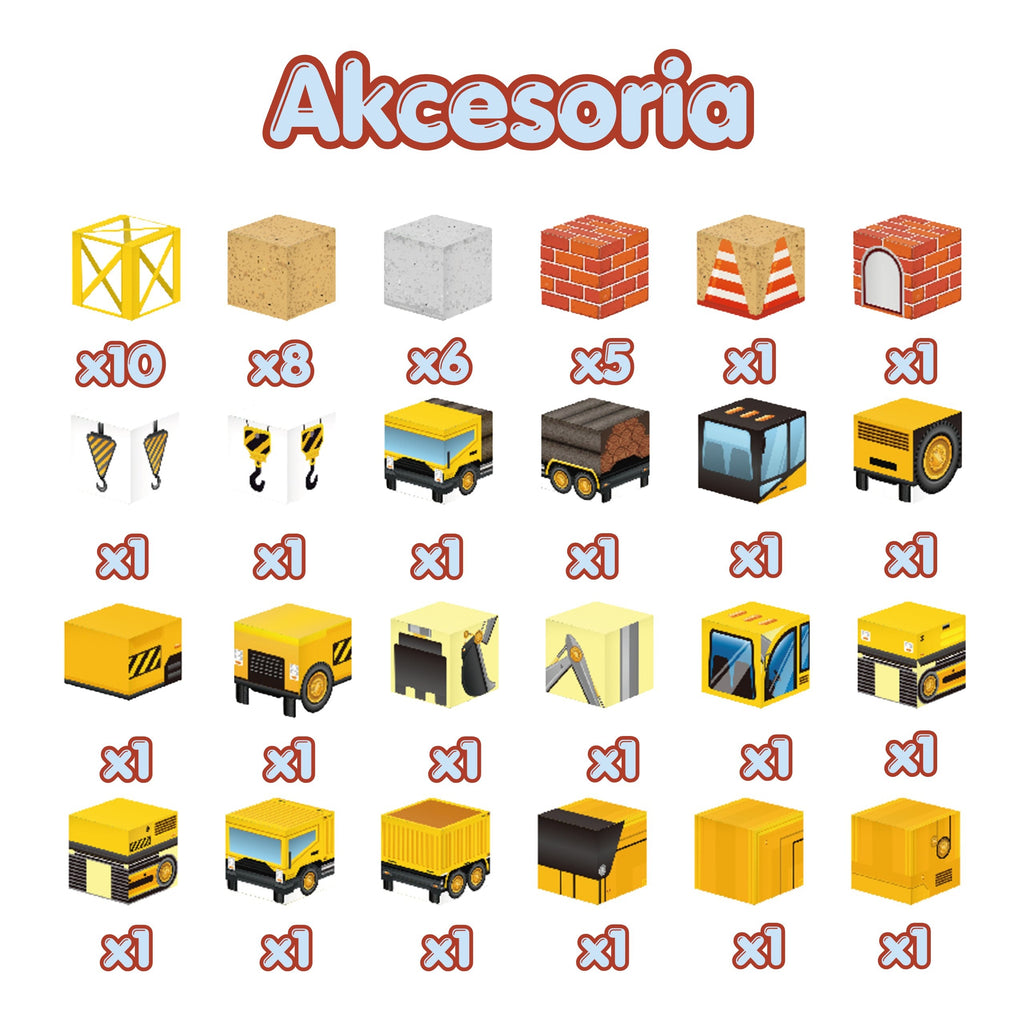Woopie magnetiniai kubeliai Statybų aikštelė 49 el. 3D