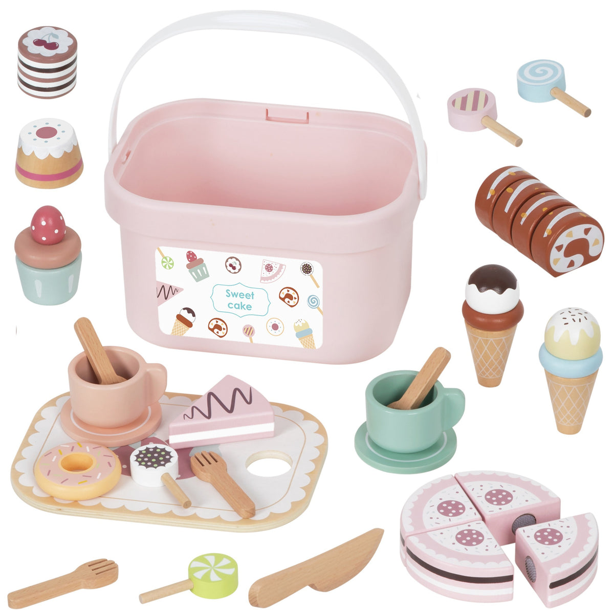 TOOKY TOY Medinis Saldumynų Rinkinys Dėžutėje – Konditerija