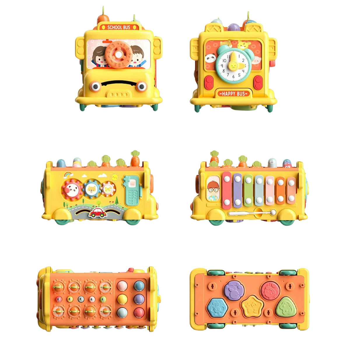 WOOPIE BABY Interaktyvus Montessori autobusiukas 6 in 1