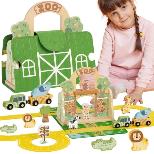 TOOKY TOY Mini Zoologijos Sodo Rinkinys Kelioninis Krepšys