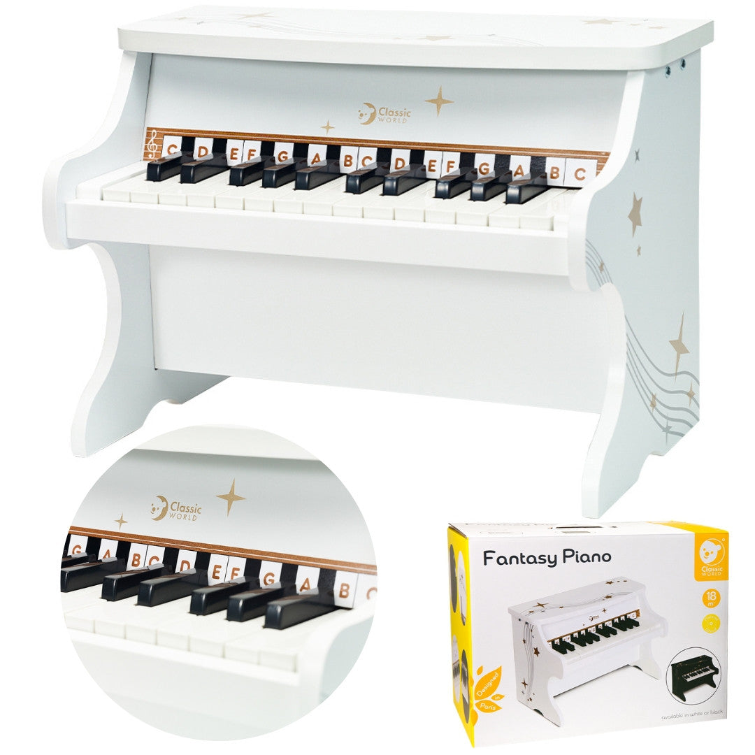 CLASSIC WORLD Medinis pianinas vaikams su mokymo knygele