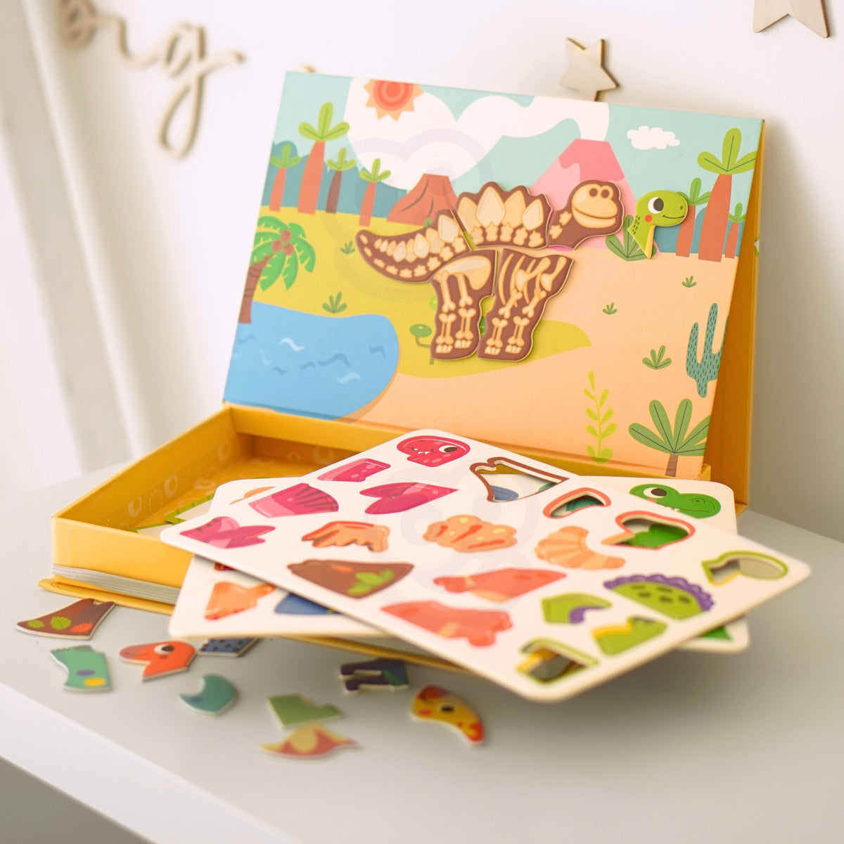 TOOKY TOY Magnetinė dėlionė Dinozaurai vaikams