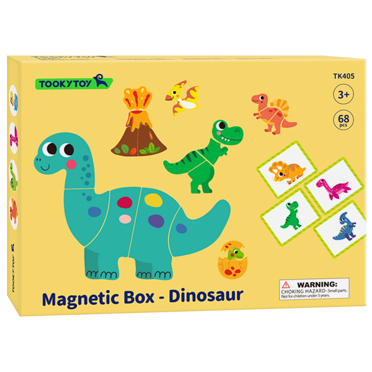 TOOKY TOY Magnetinė dėlionė Dinozaurai vaikams