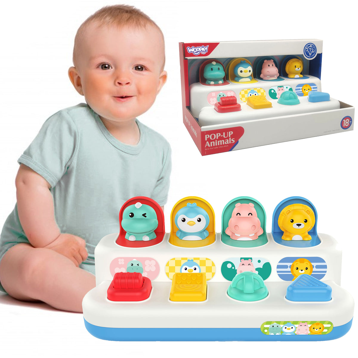 WOOPIE BABY Lavinamasis žaislas Iššokantys Gyvūnėliai