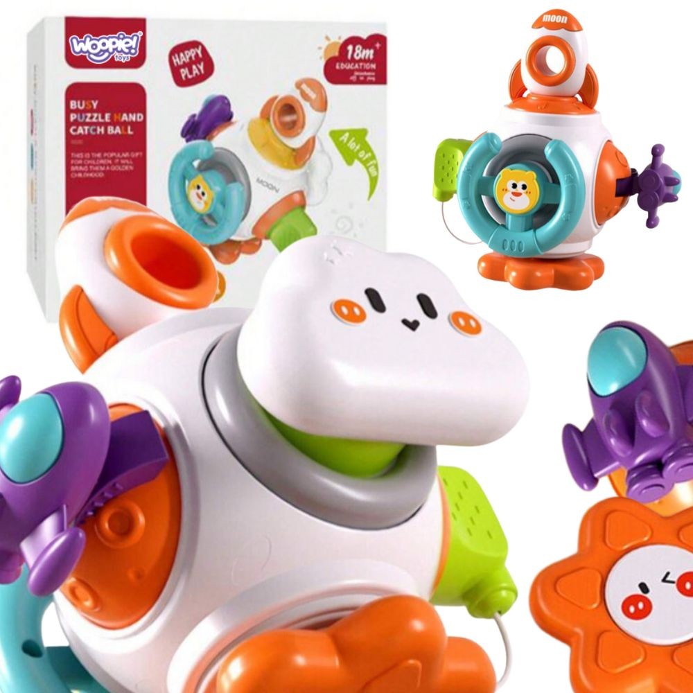 WOOPIE BABY Kosminė raketa kamuolys 6in1 Montessori 18m+