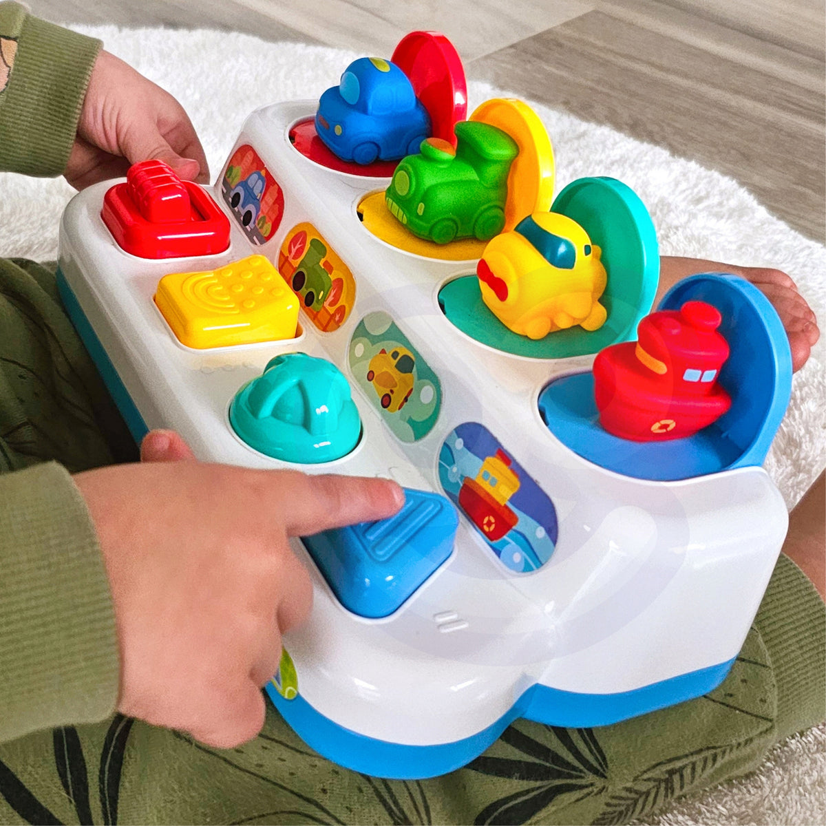 WOOPIE BABY Lavinamasis Žaislas Iššokantys Automobiliukai