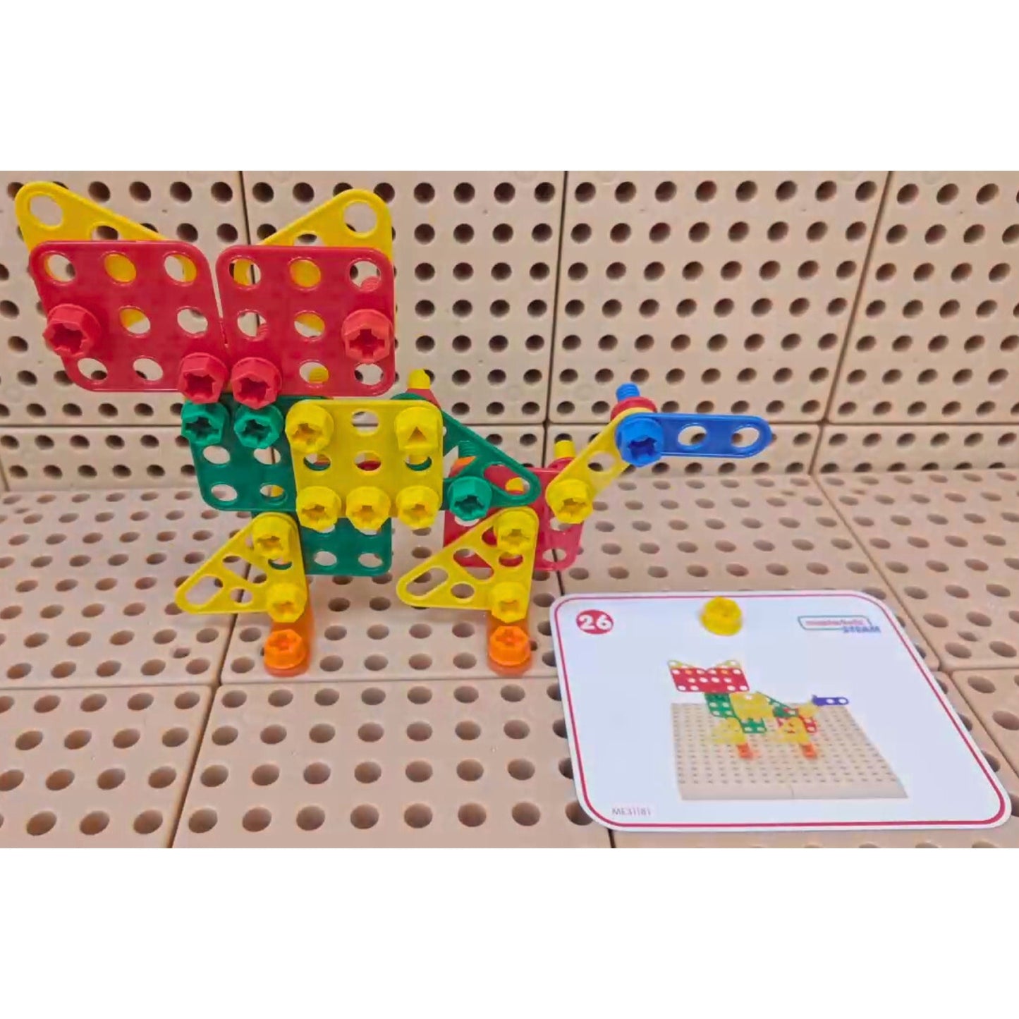MASTERKIDZ Geometrinės figūros STEM sienelėms 260 vnt. kūrybinis rinkinys