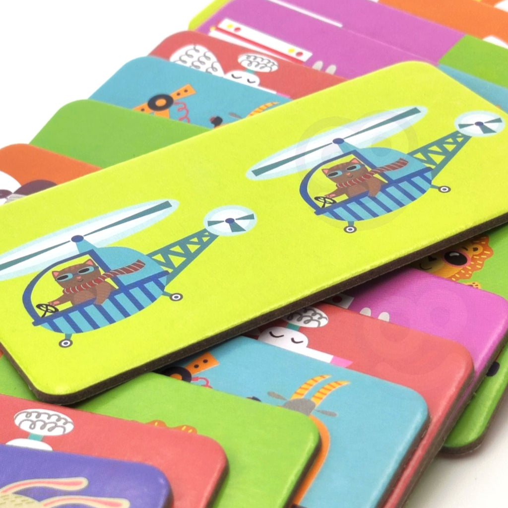 WOOPIE Montessori Domino Gyvūnai Transporto Priemonėse 28 Detalės