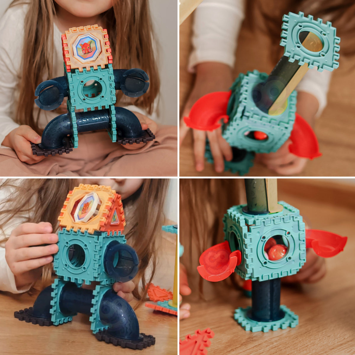 WOOPIE 3D Konstruktorius su Kamuoliuko Trasa, 228 detalės