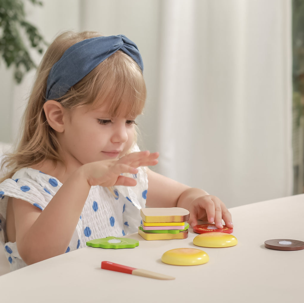 Viga Medinis Hamburgerio ir Sumuštinio Pjaustymo Rinkinys