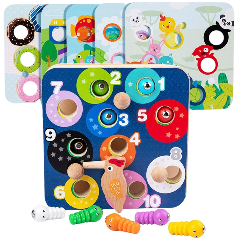 TOOKY TOY Medinis 2in1 lavinamasis žaidimas: Genys ir kirminai – vaizdas 2