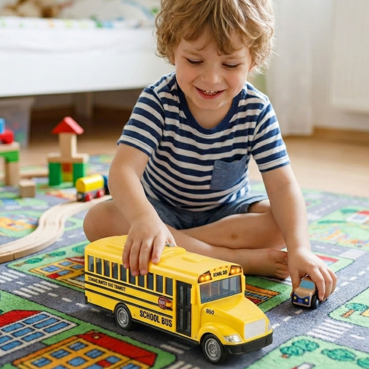WOOPIE Interaktyvus Elektrinis Mokyklinis Autobusas 1:20