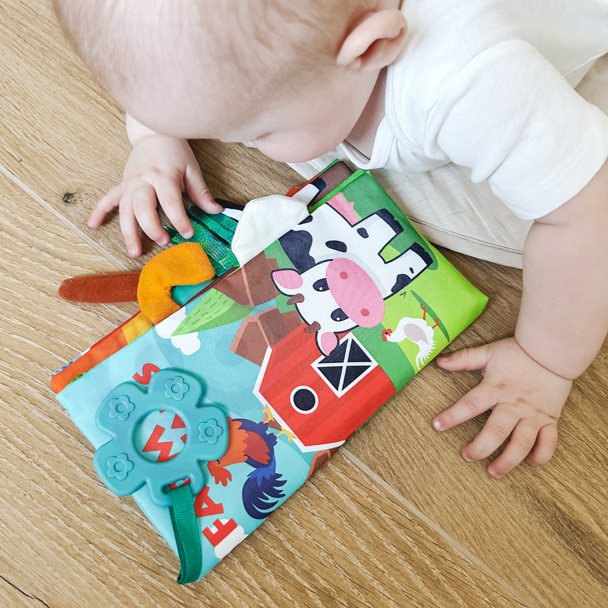 WOOPIE BABY šlamanti pažintinė knygelė su gyvūnų uodegomis
