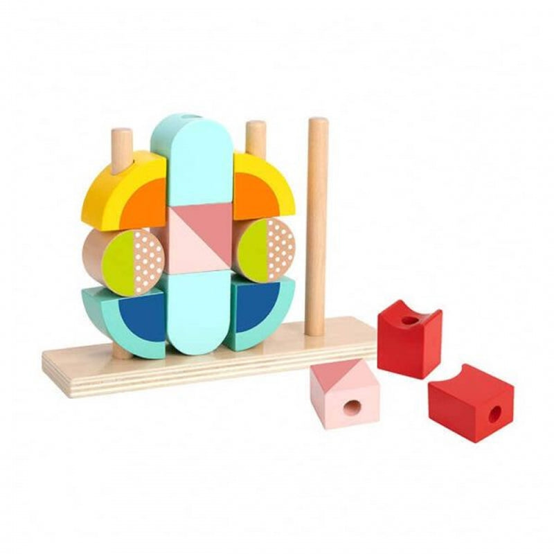 TOOKY TOY Kūrybingi mediniai erdviniai blokai 3D krabas