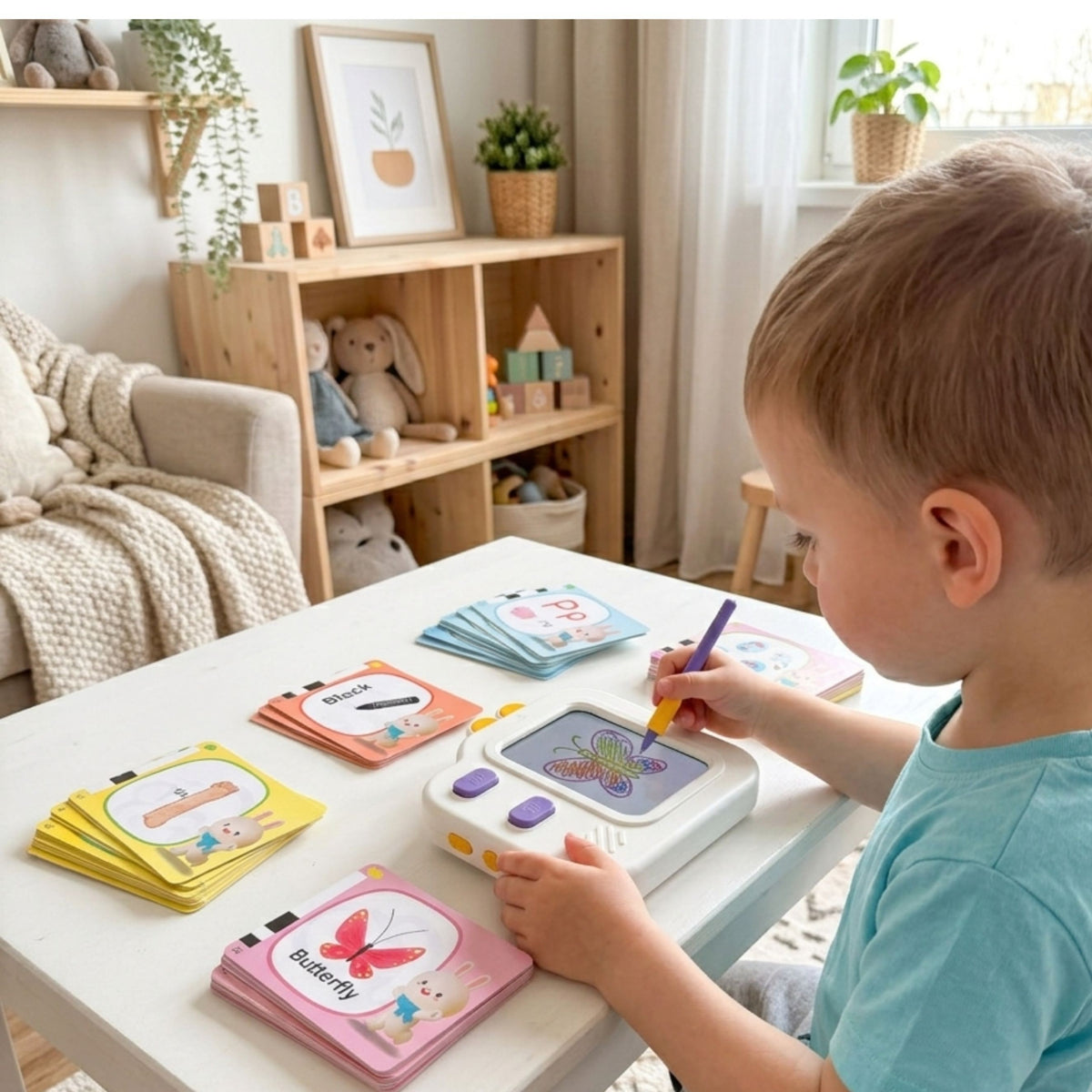 WOOPIE Grafinis Planšetas Anglų Kalbos Mokymui su 120 Kortelių