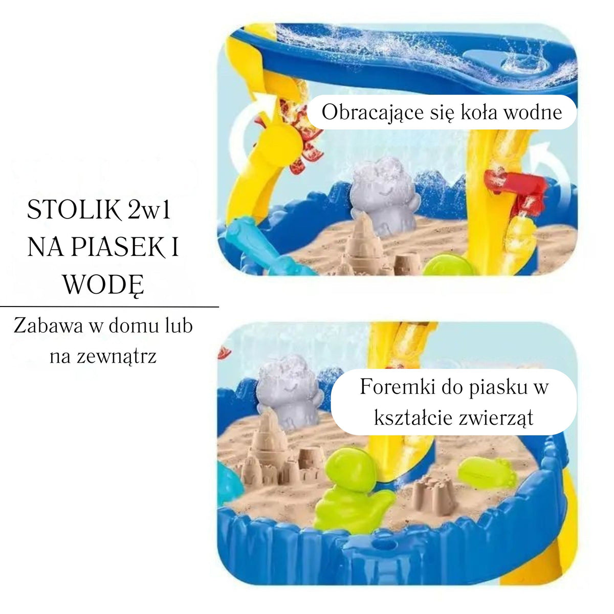 WOOPIE XL Vandens ir Smėlio Stalas su Kėdute Delfinas, 12 d.