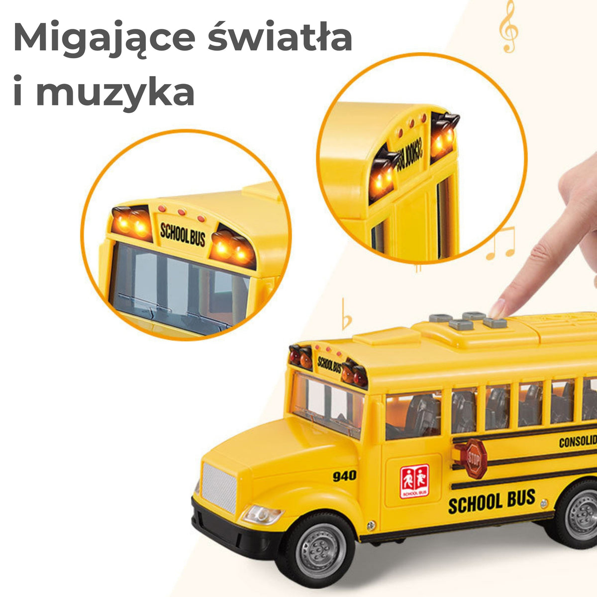 WOOPIE Interaktyvus Elektrinis Mokyklinis Autobusas 1:20