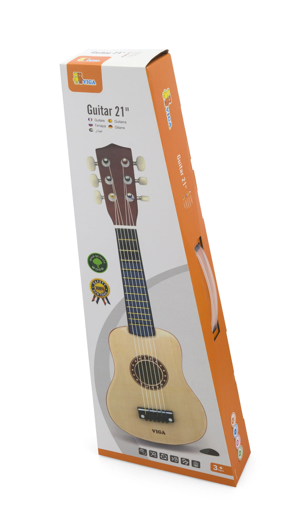 Viga Medinė akustinė gitara vaikams 21 colių 6 stygos