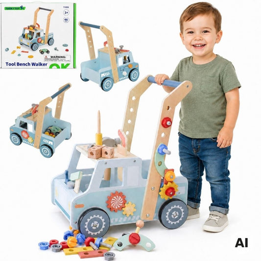 TOOKY TOY Medinis Vaikštynė-Dirbtuvėlės su Įrankiais 46 vnt.