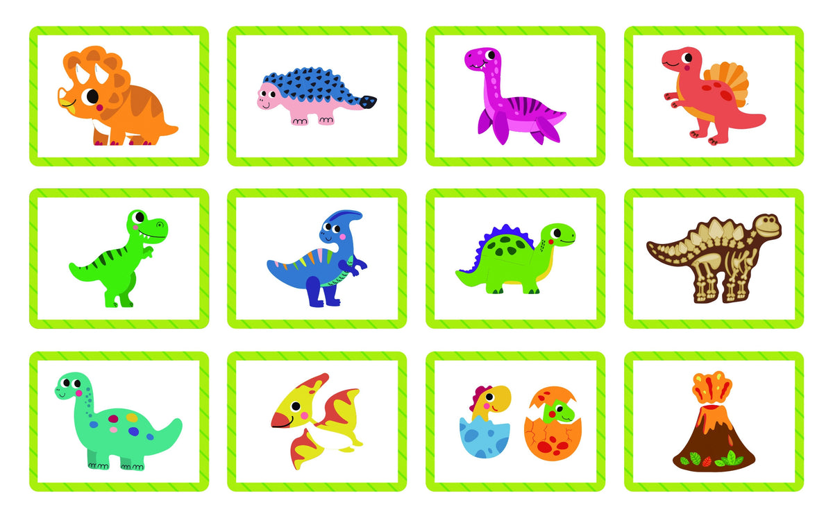TOOKY TOY Magnetinė dėlionė Dinozaurai vaikams