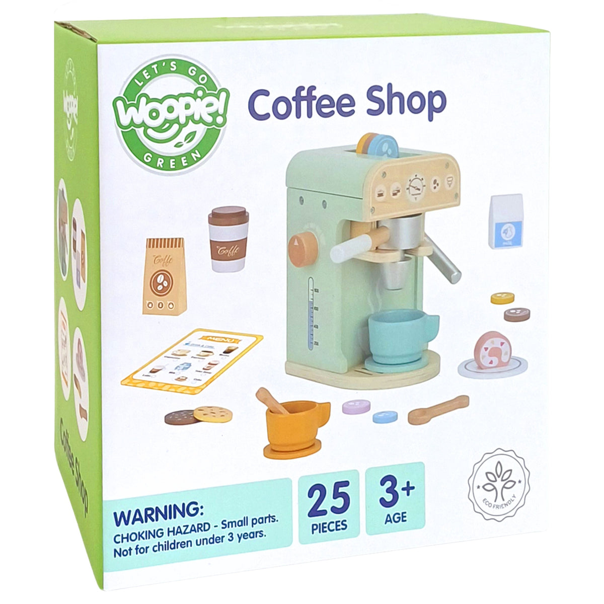 WOOPIE GREEN Medinė Kavos Aparatas Baristos Rinkinys 25 dalys