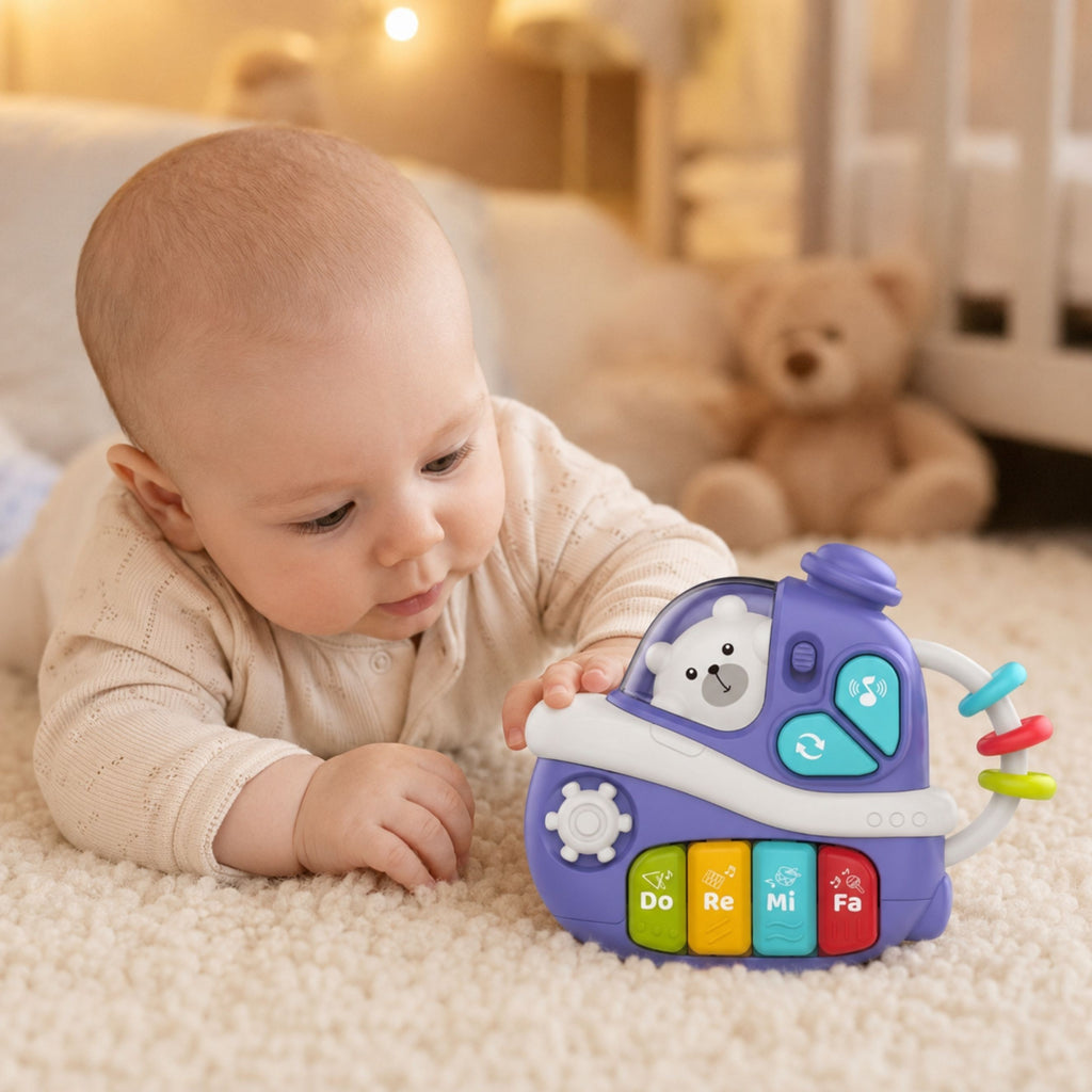 WOOPIE BABY Interaktyvus Muzikinis Pianinas Laivas 18m+