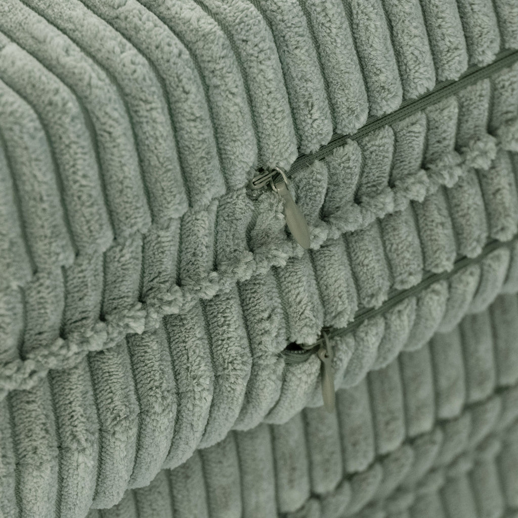 Prabangus PLUSH NEST Pūkuotos Gėlės Kilimėlis, Žalias Kordurojus – vaizdas 4