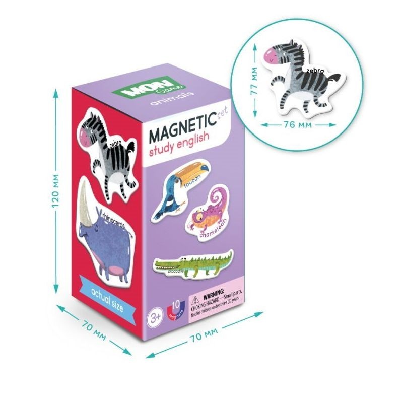 MON Magnetukų rinkinys Gyvūnai (10 el) – vaizdas 4